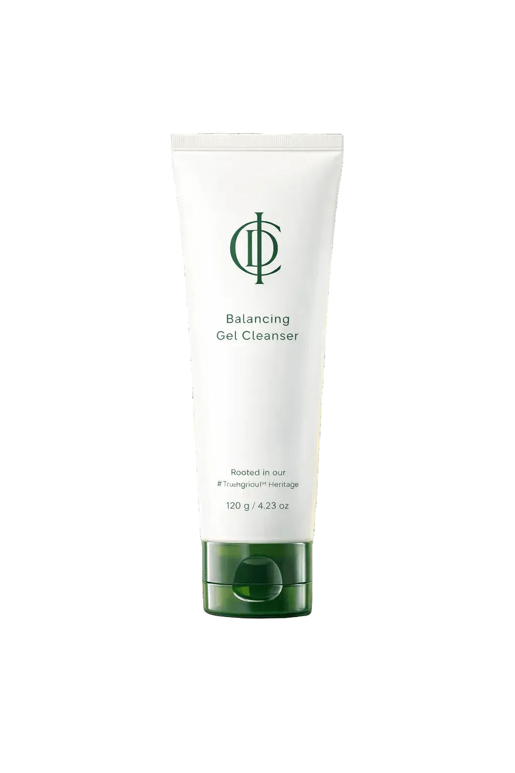 Tube of Balancing Gel Cleanser with a yellow gel ball on a white background